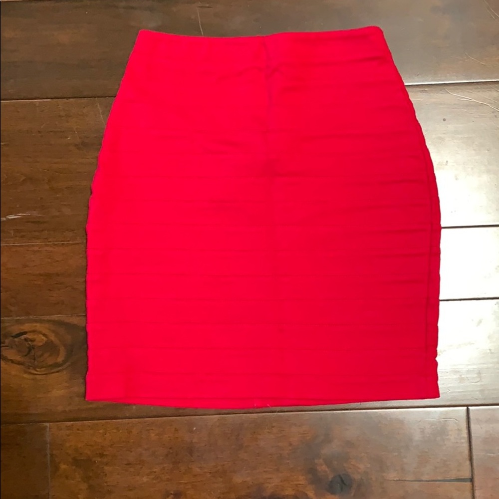 Express red/pink pencil skirt size 0